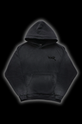 Peak Puff Washed Hoodie - Black
