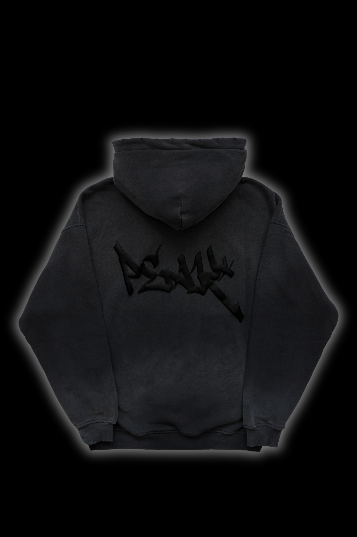 Peak Puff Washed Hoodie - Black