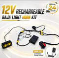 V6 Rechargeable 12Volt Baja Light With Horn