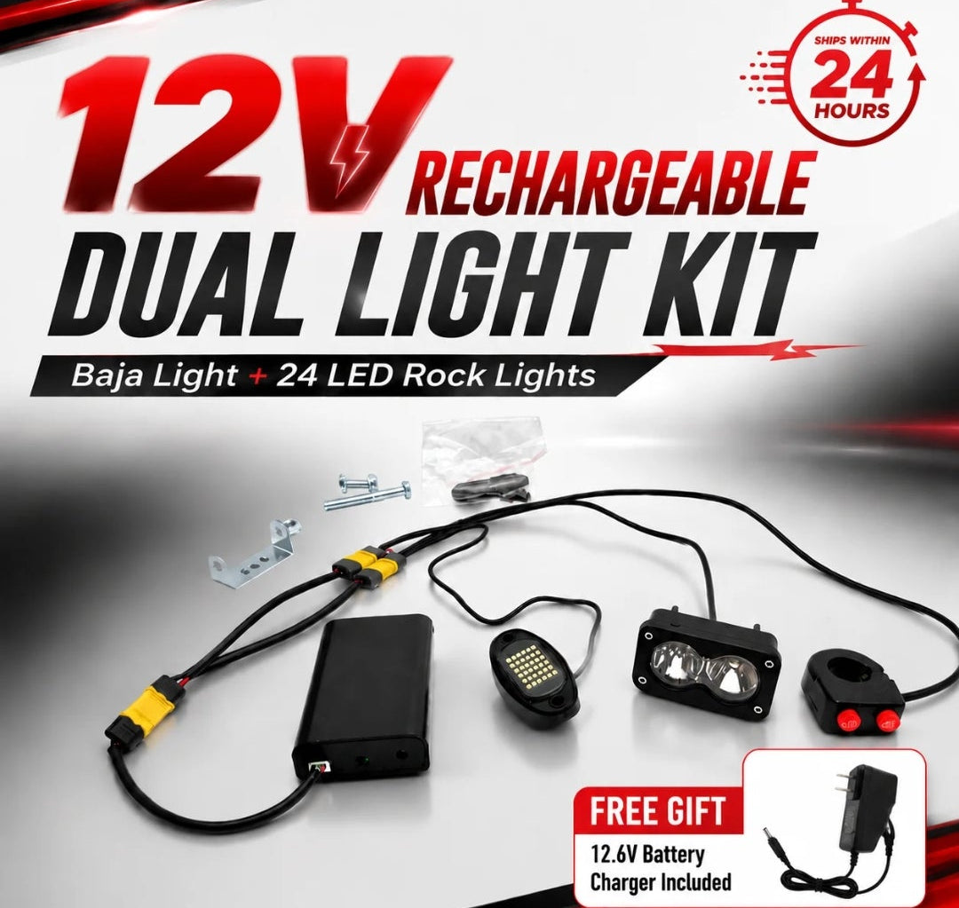 V5 Rechargeable 12volt Baja Light With Rocklight